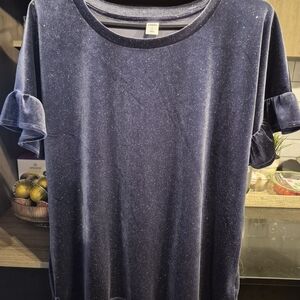 Old Navy Sparkling Navy Blue Short Sleeve Top